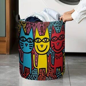 Keith Haring Pop Art Print Laundry Basket.